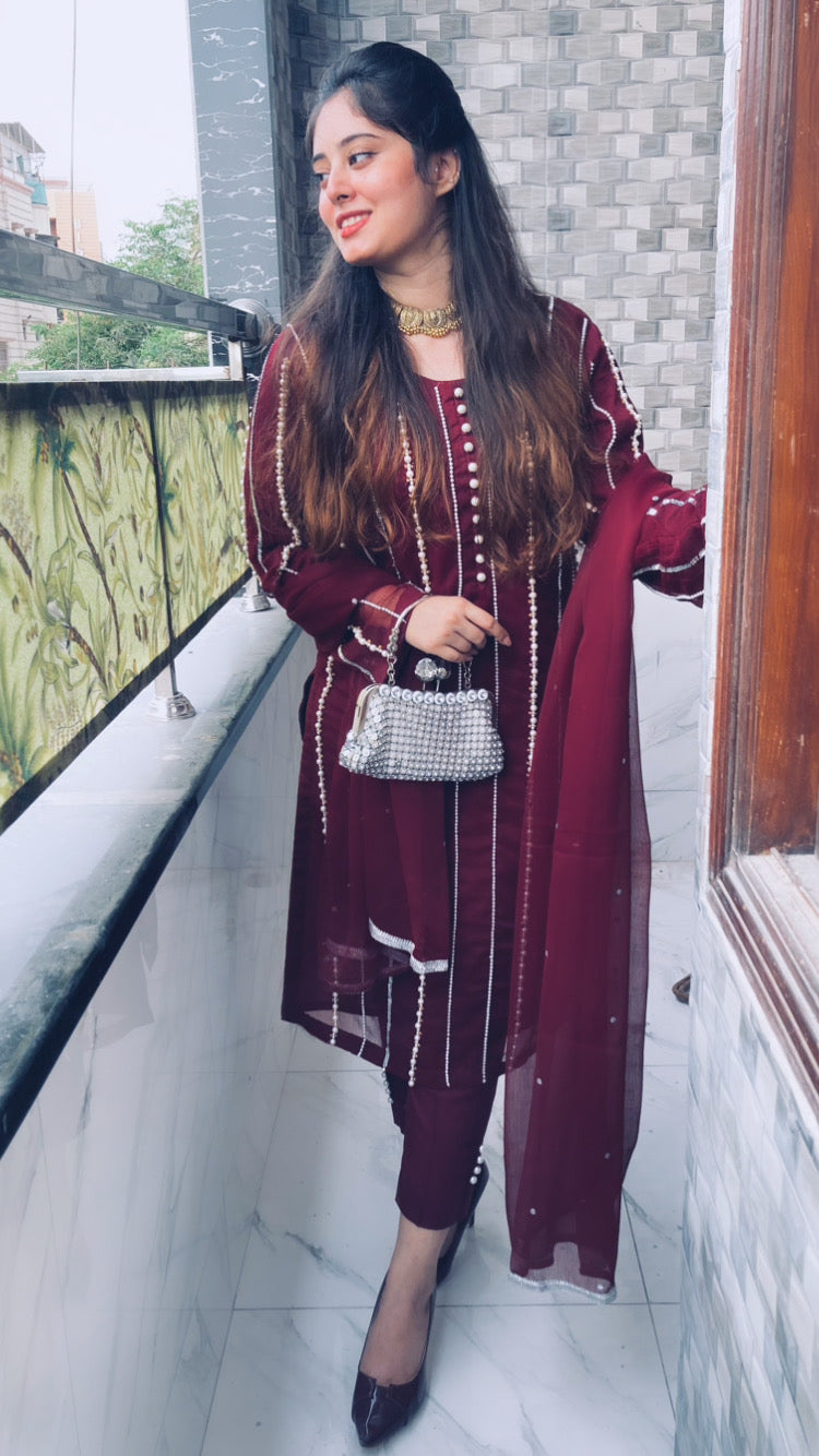 Motiyana Semi Pure Chiffon 3pc Dress 2025