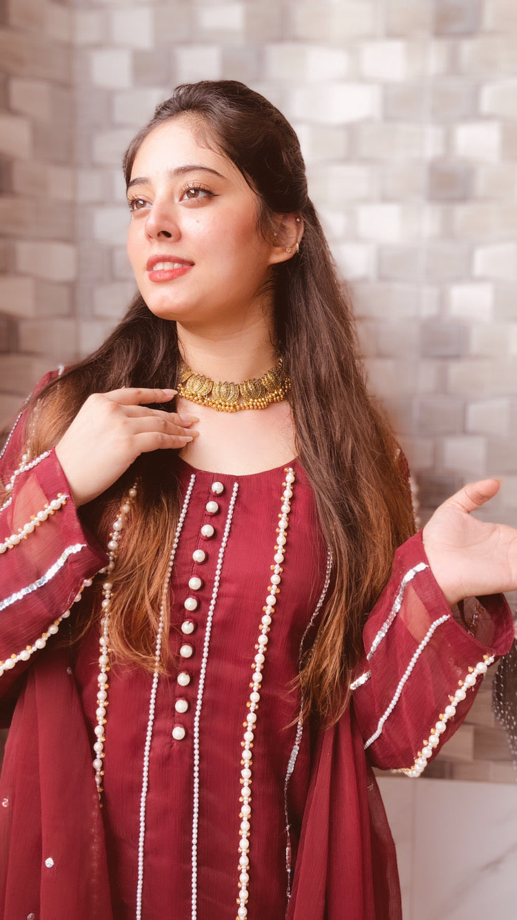 Motiyana Semi Pure Chiffon 3pc Dress 2025