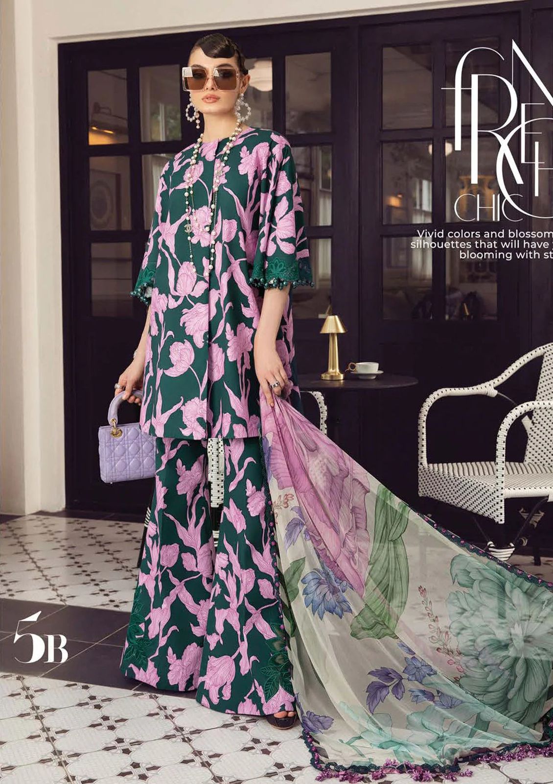 MARIA B MOST HIT ARTICLE IN 2 COLOR PREMIUM PURE LAWN WITH DIGITAL SILK DUPPATA 2024 - Wearza
