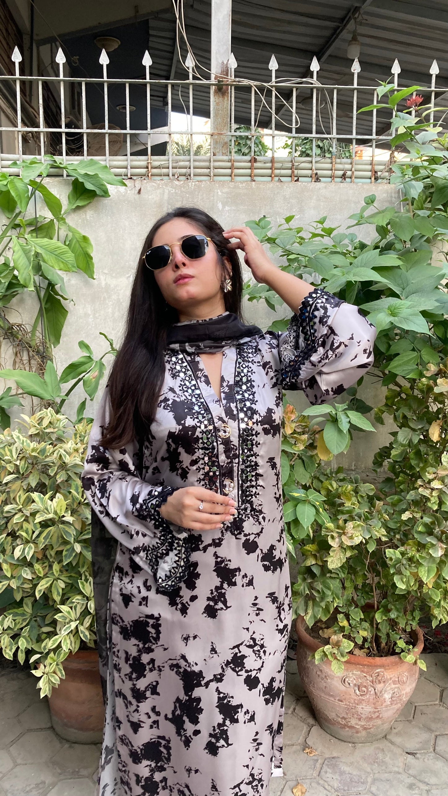 Mehak-e-Silk Luxury Shamooz Silk Stitched Dress 2024