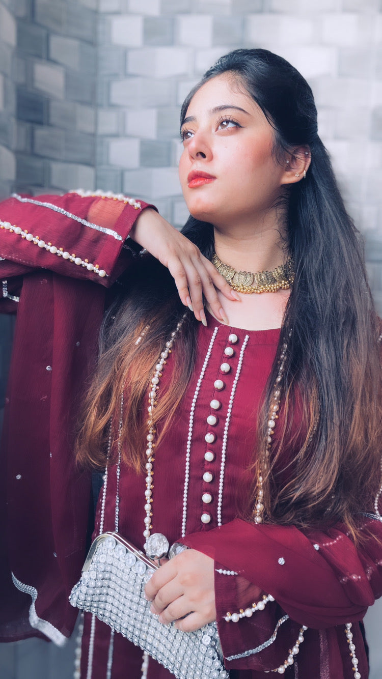 Motiyana Semi Pure Chiffon 3pc Dress 2025