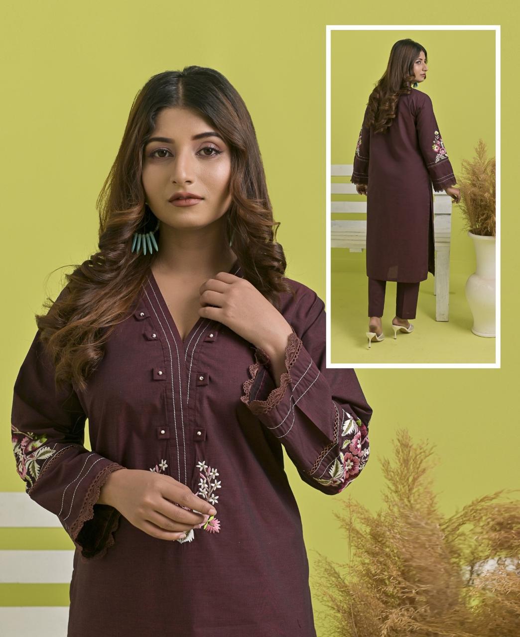Wearza 2-Pcs Cord Set Most Iconic Fabric Khaddar Cotton Wz-006