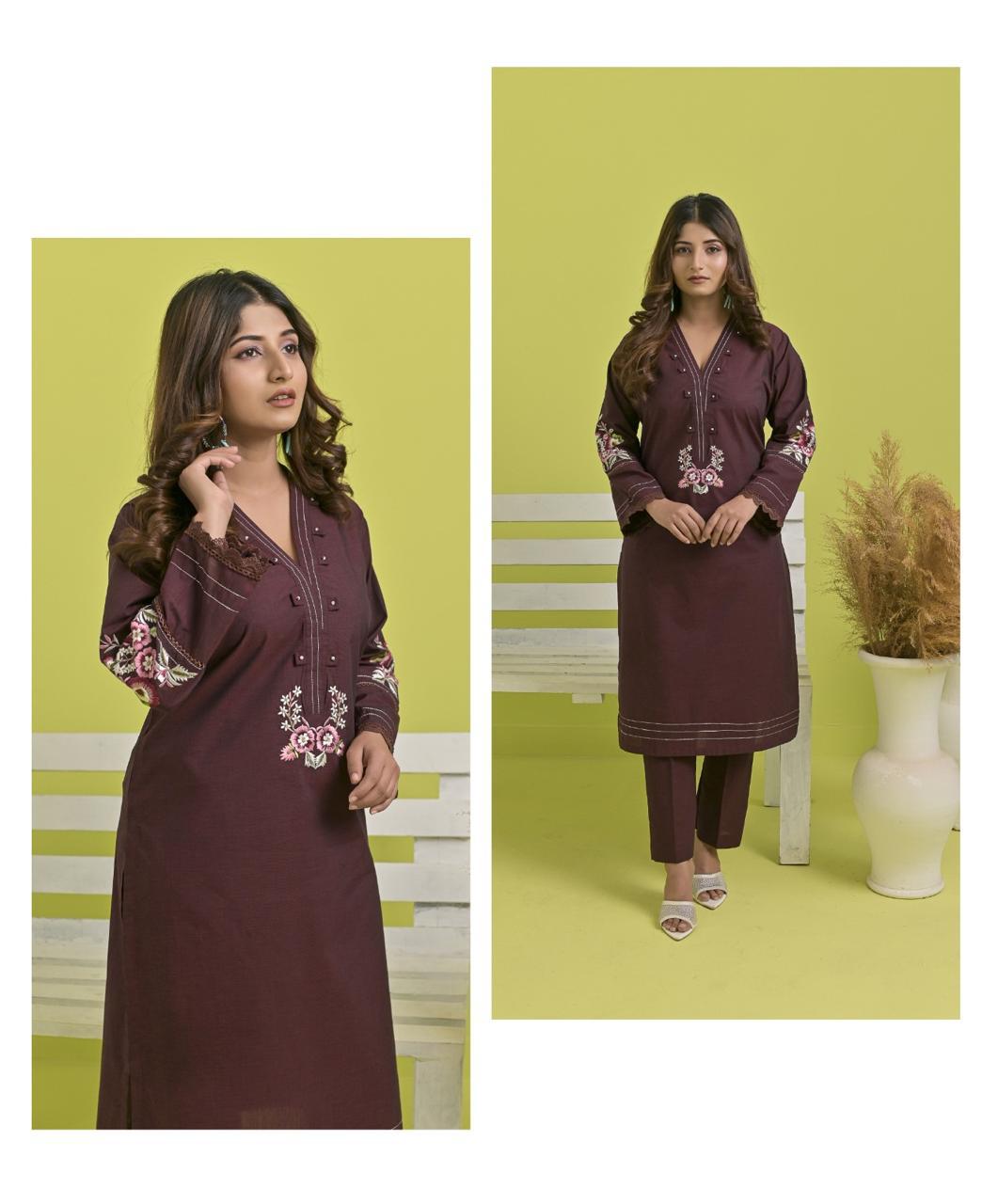 Wearza 2-Pcs Cord Set Most Iconic Fabric Khaddar Cotton Wz-006
