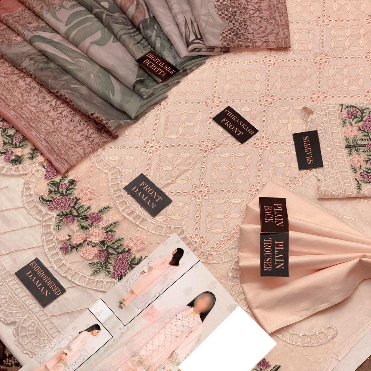 WEARZA W02 PREMIUM PURE LAWN WITH DIGITAL PURE SILK DUPPATA 2024 - Wearza