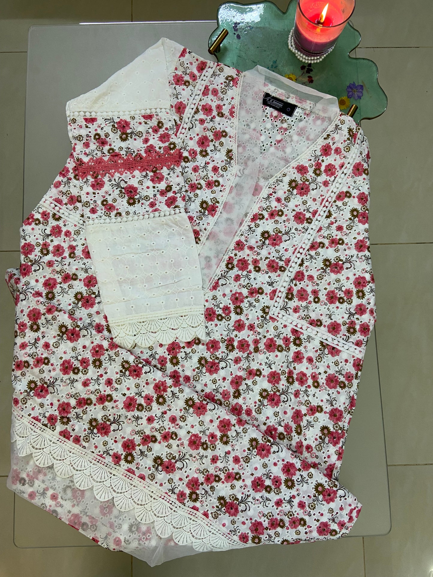 Rangrez Premium Pure Lawn Chikankari Shirt 2024