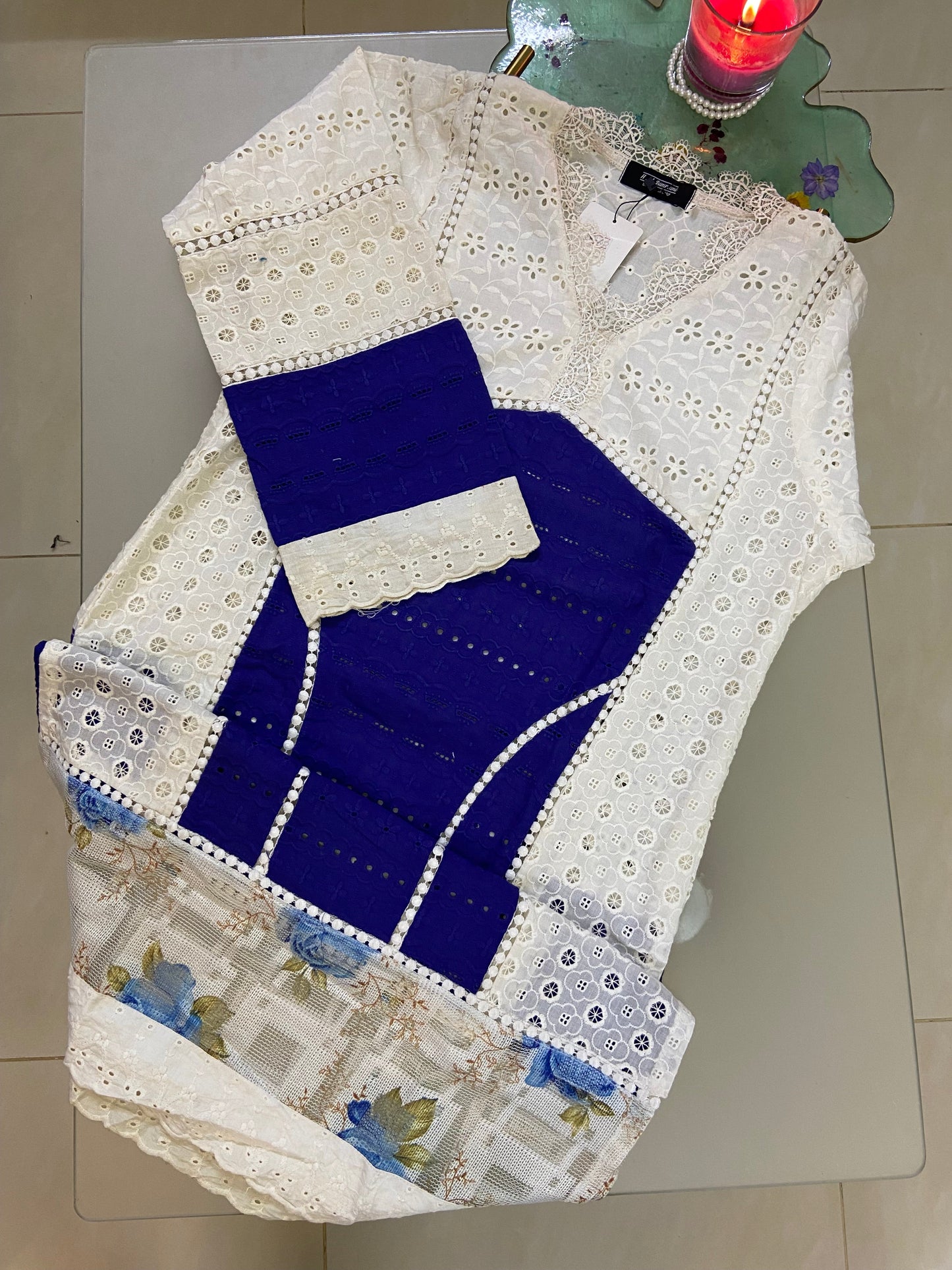 Rangrez Premium Pure Lawn Chikankari Shirt 2024