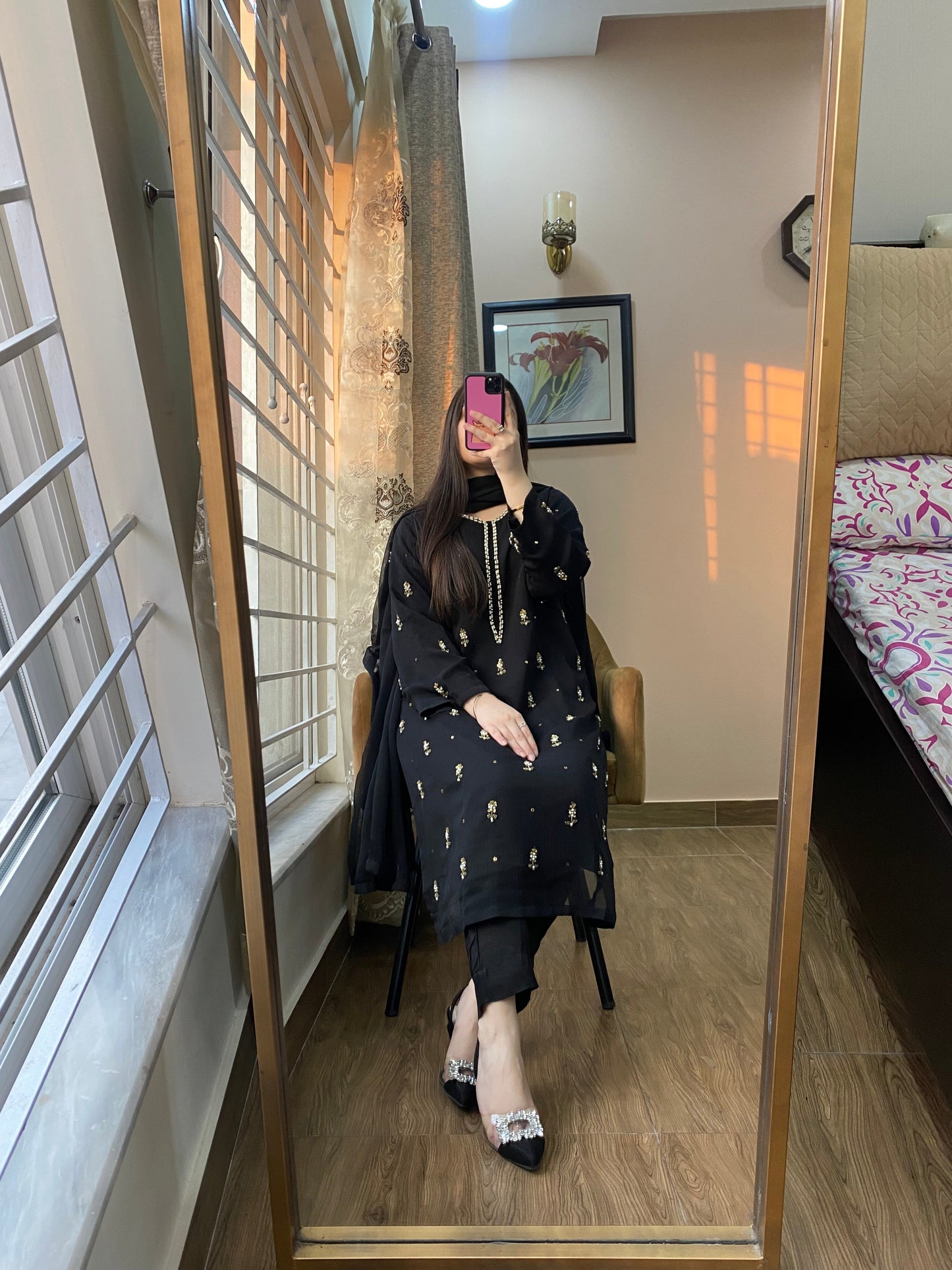 Zarina by Wearza Semi Pure Chiffon 3Pc Ready To Wear 2025