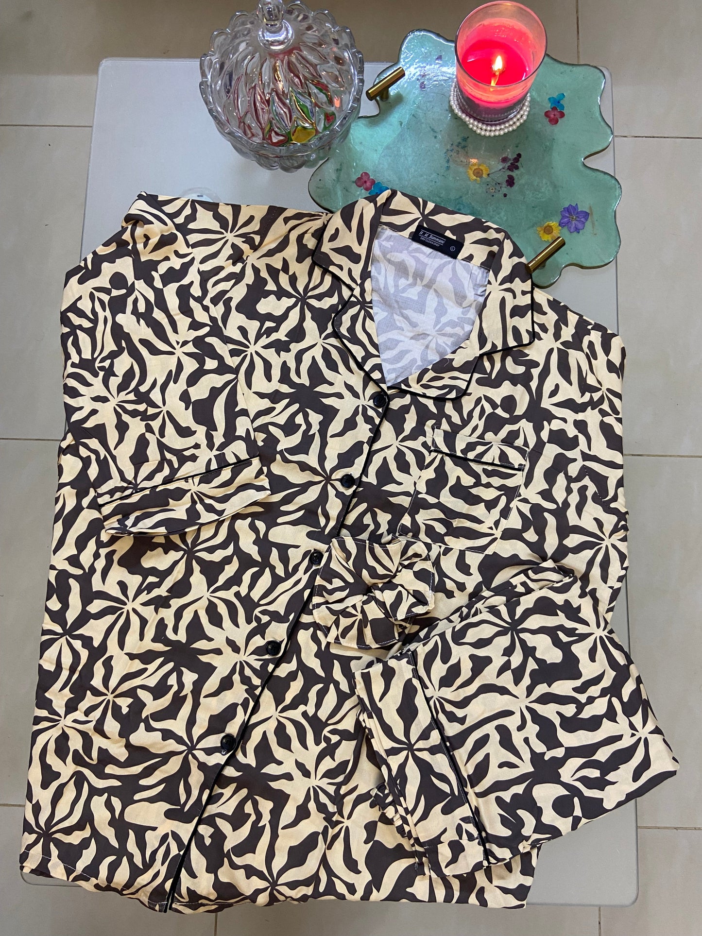 Sunehri 2pc Night Wear Linen Winter Dress 2024