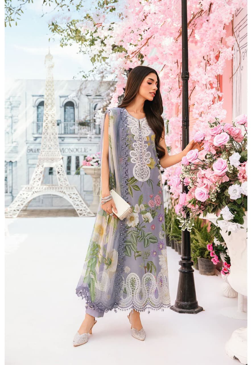 Maria B M Print Vol 2 MPT-2604A/B Premium Lawn With Chiffon Duppata 2025