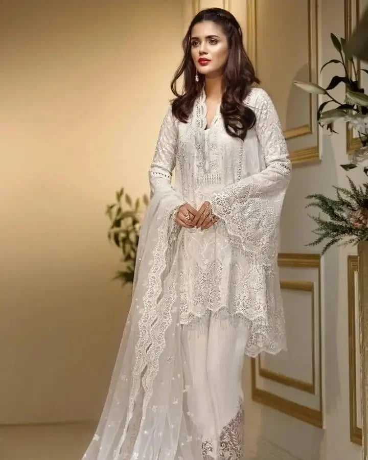 Anaya White Exclusive (SEMI PURE CHIFFON ) 2024 - Wearza