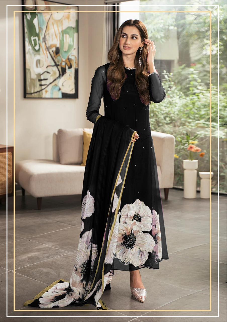 LALUSAR PURE SHAMOZ SILK STONE WORK MOST HIT ARTICLE – Wearza