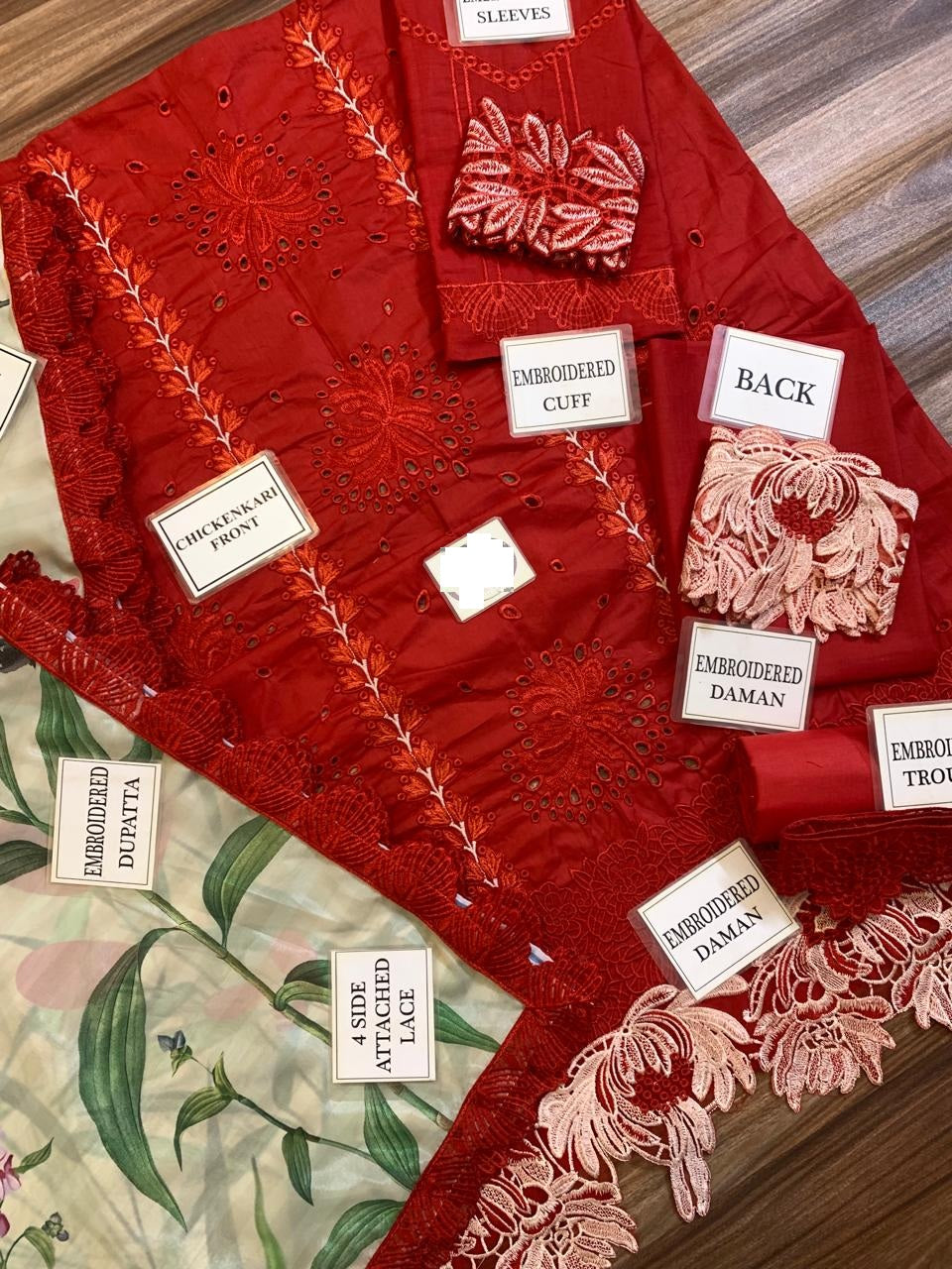 RANGRASIYA X WEARZA MOST UNIQUE ARTICLE OF THE YEAR PREMIUM PURE CHIKANKARI LAWN 2024 - Wearza