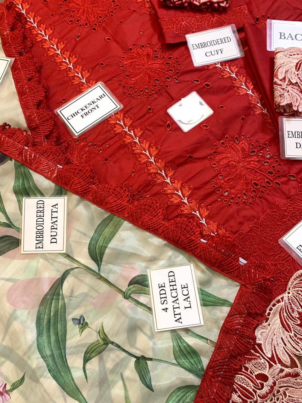 RANGRASIYA X WEARZA MOST UNIQUE ARTICLE OF THE YEAR PREMIUM PURE CHIKANKARI LAWN 2024 - Wearza