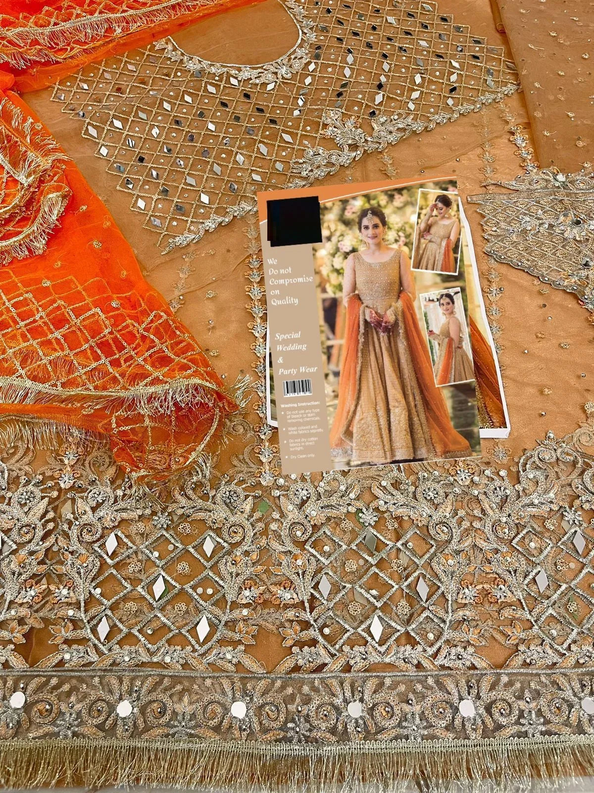 Aiman Khan Party Wear Frock 100% Soft Net 2024 - Wearza