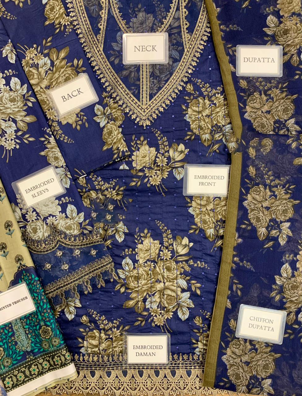 WEARZA X MARIA B M PRINT LAWN COLLECTION WITH CHIFFON DUPPATA - Wearza