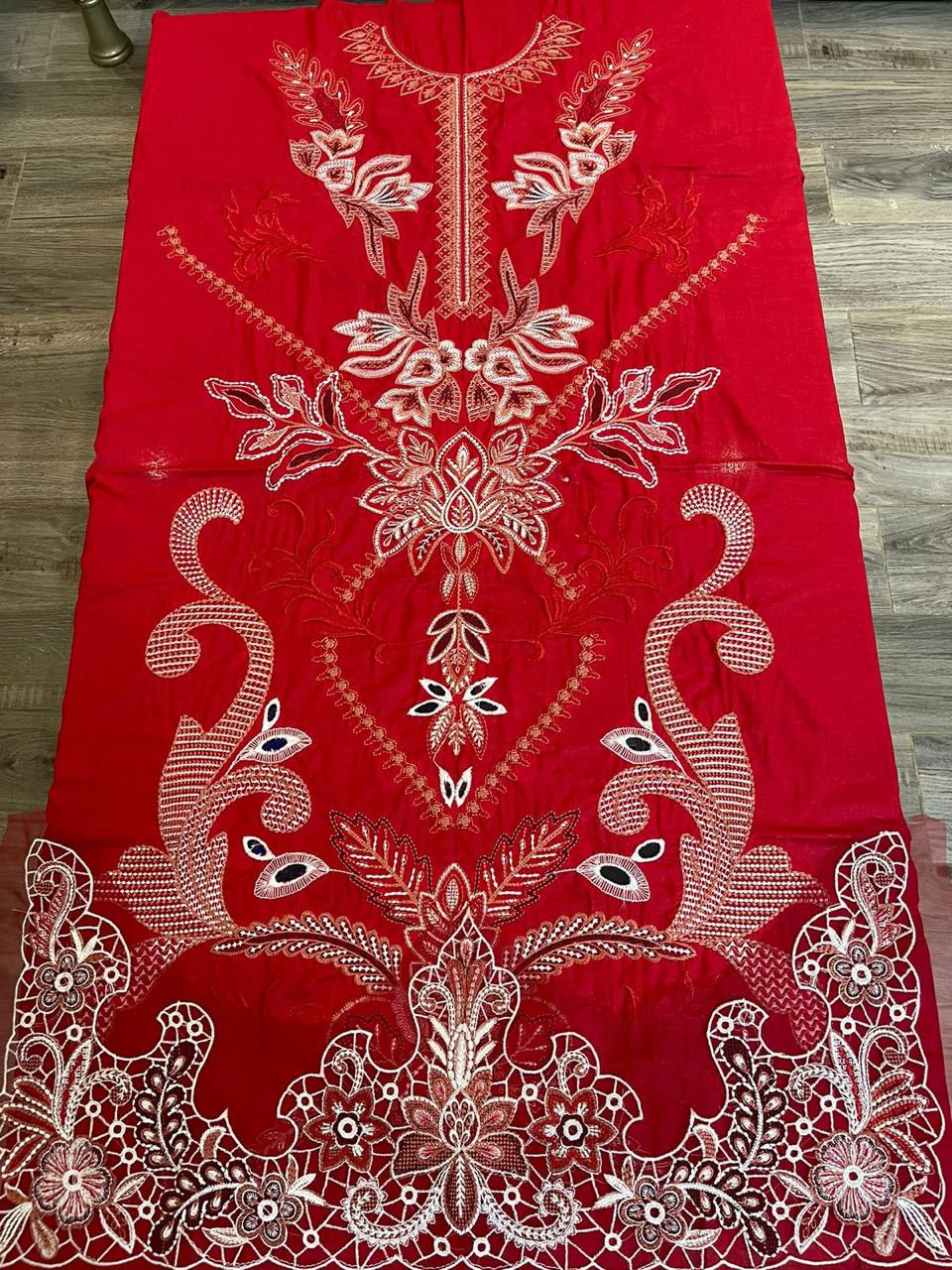 MUSHQ X WEARZA 100% PURE COTTON WITH DIGITAL SILK DUPPATA 2024 - Wearza