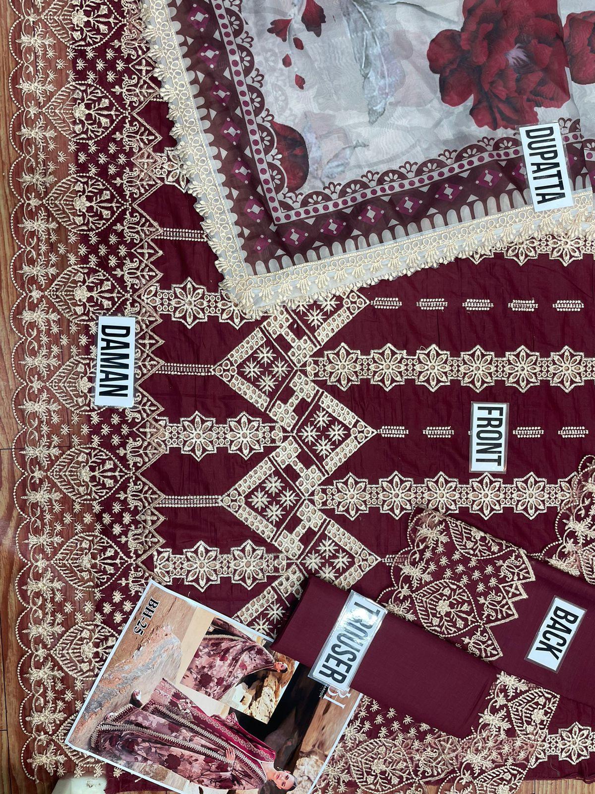 WEARZA TOSCA PREMIUM PURE LAWN WITH DIGITAL PRINTED SILK DUPPATA 2024 - Wearza
