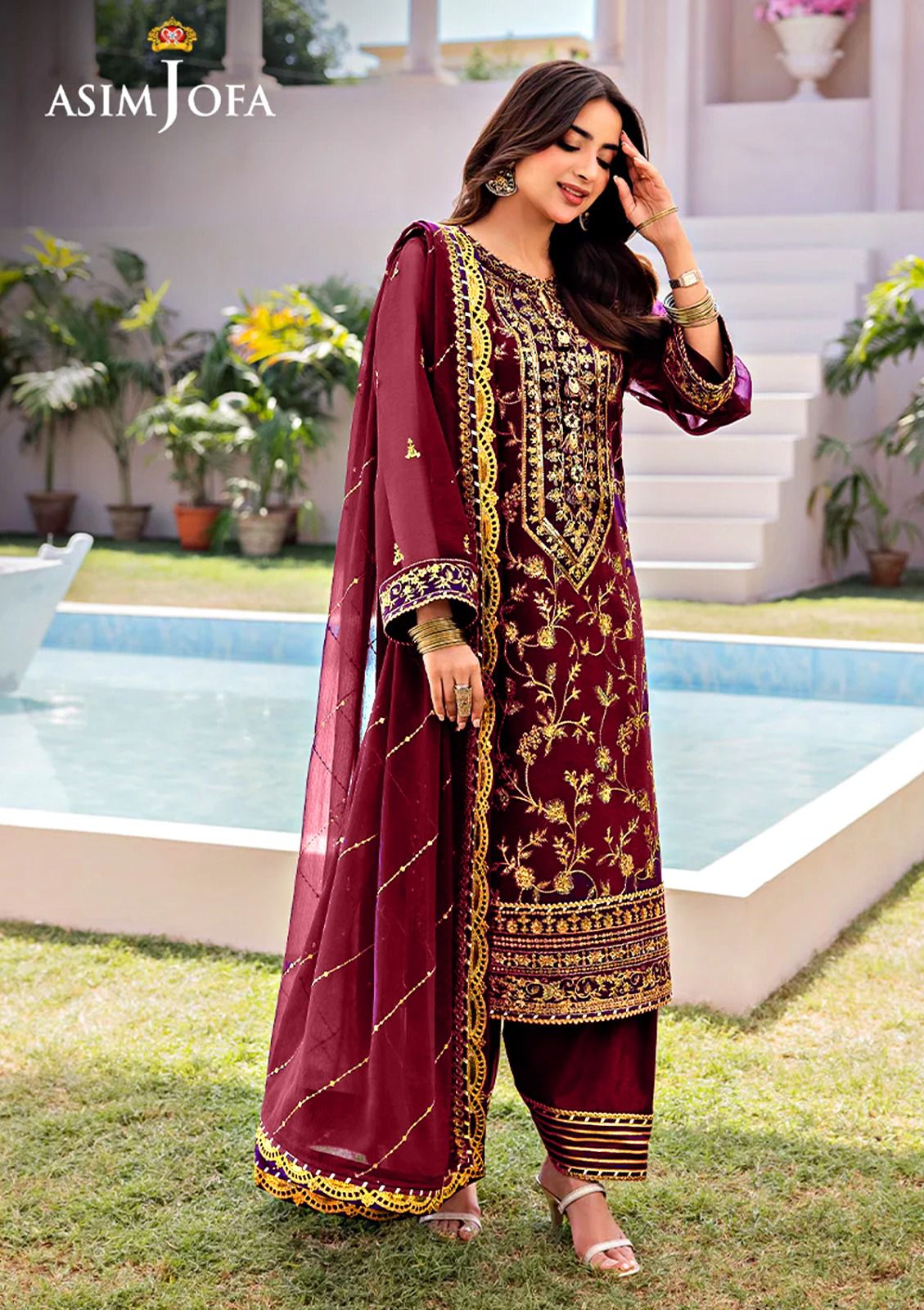 AJ Wz-1100 Premium Pure Chiffon Dress 2024 WEARZA