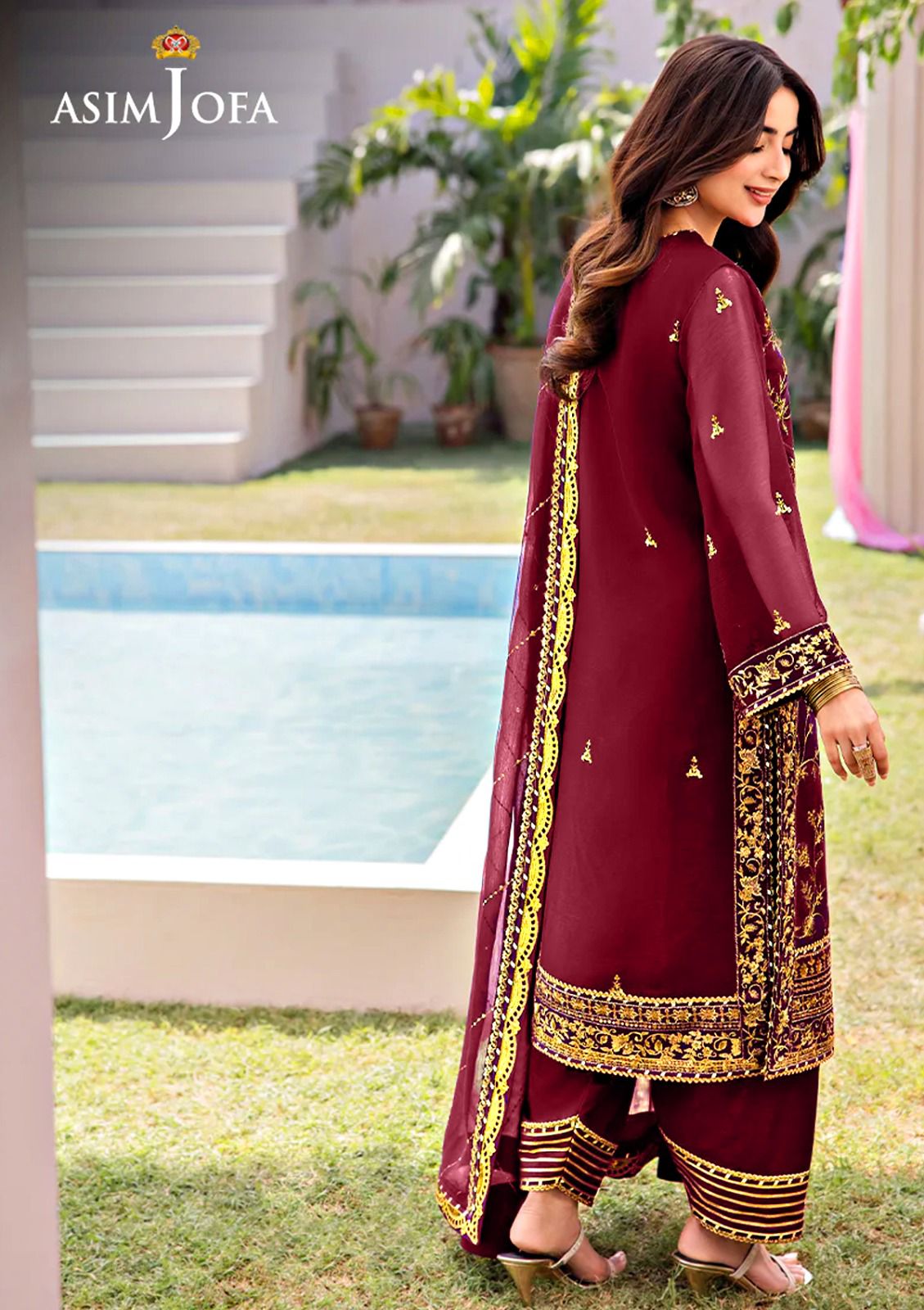 AJ Wz-1100 Premium Pure Chiffon Dress 2024 WEARZA