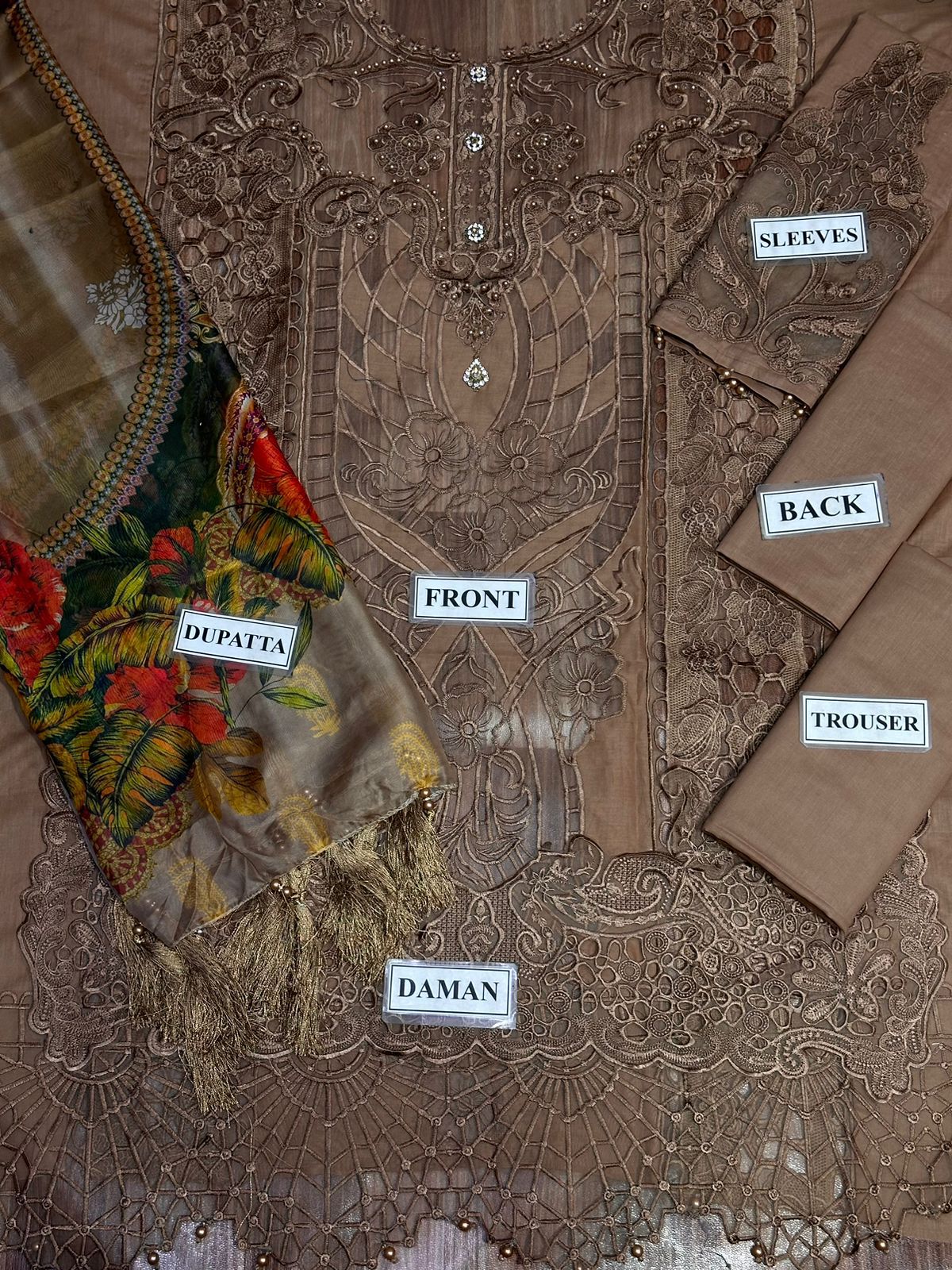 Bin Ilyas Premium Pure Chikankari Festive 3Pc Dress 2024 WEARZA