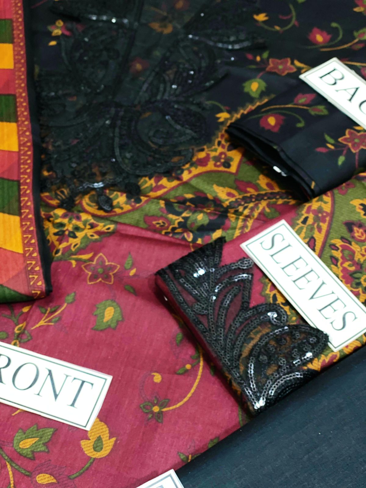 Maria b M Print Premium Pure Lawn Seq Work With Chiffon Duppata 2025