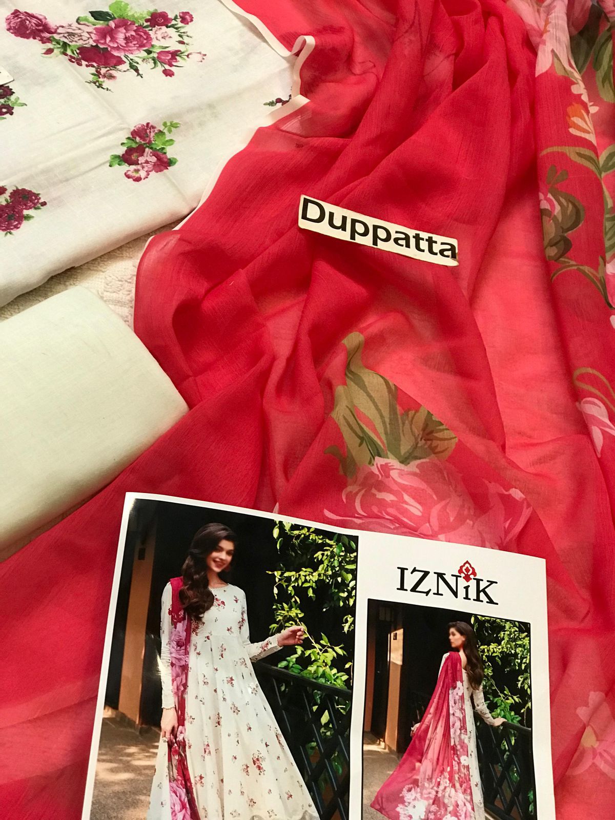 Iznik Most Beautiful Dress Wz-23 Premium Pure Lawn With Fantastic Printed Chiffon Duppata 2025