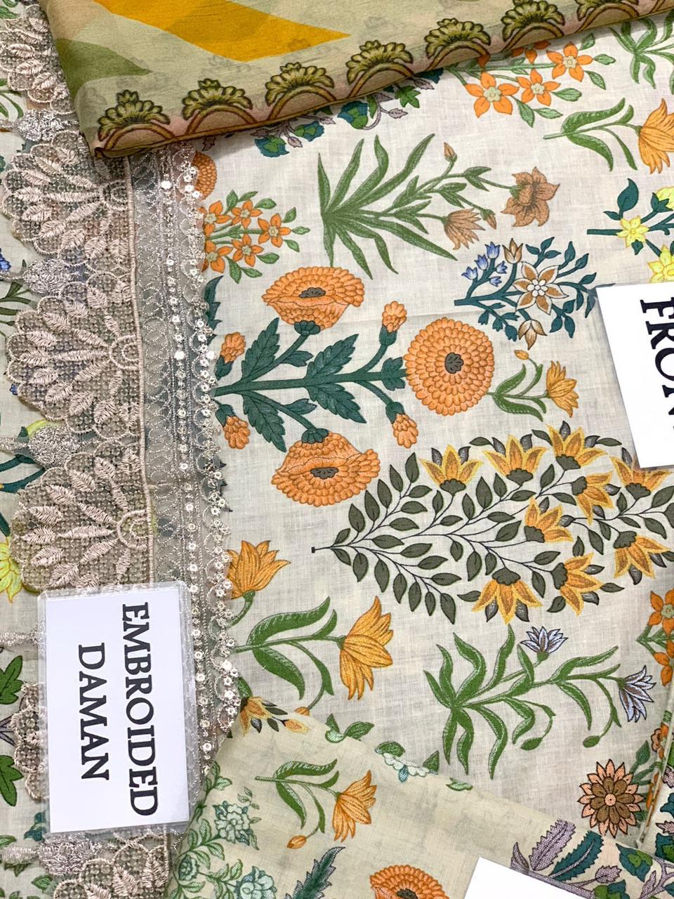 Maria b M Print Wz-07 Premium Pure Lawn Dress Eid Collection 2025