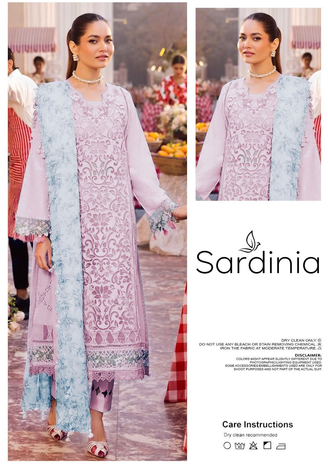 Sardinia Premium Pure Lawn/Cotton Chikankari Eid Collection 2025