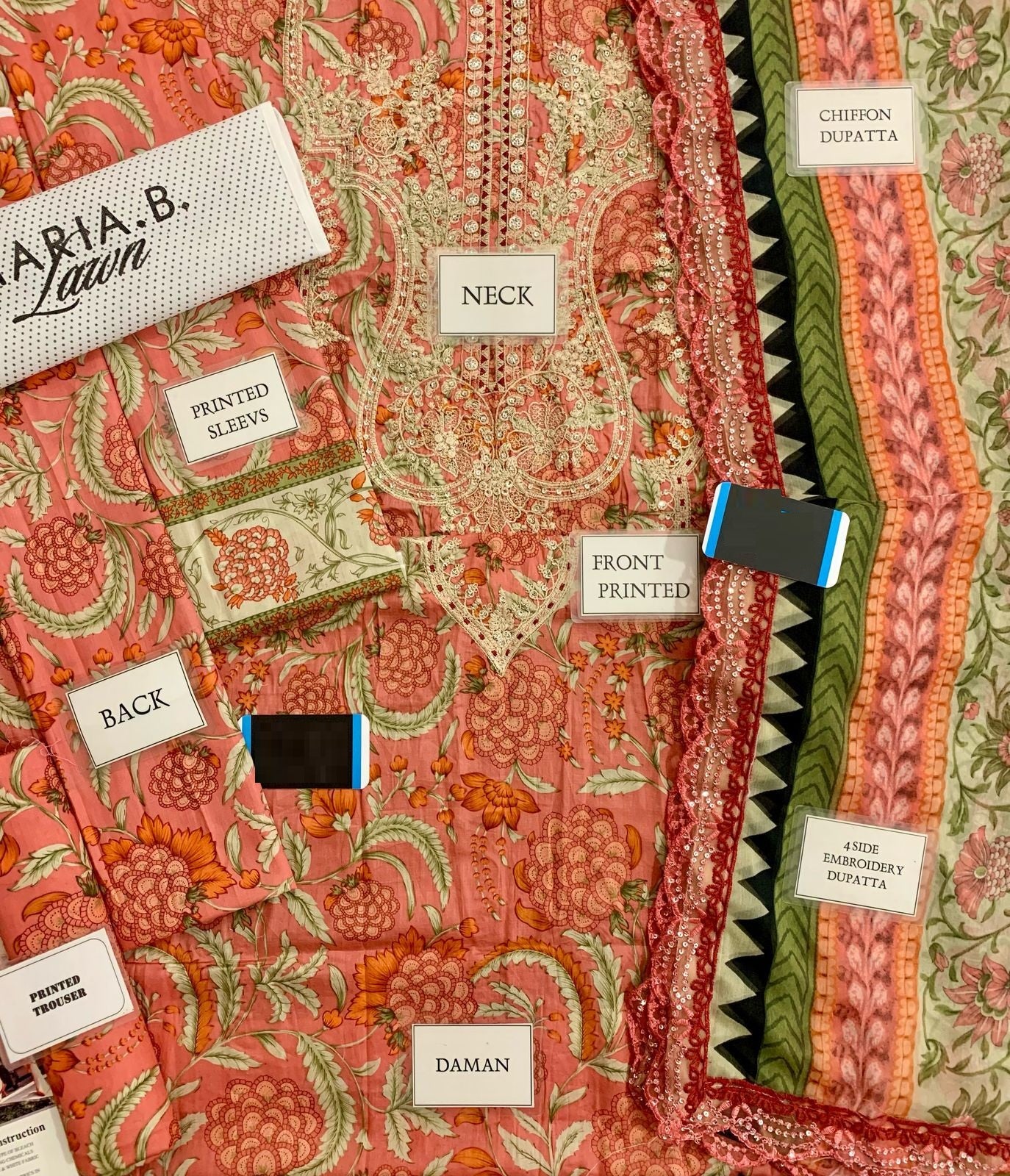 Maria b M Print Wz-111 Luxury Pure Lawn Embroidered Eid Collection 2025