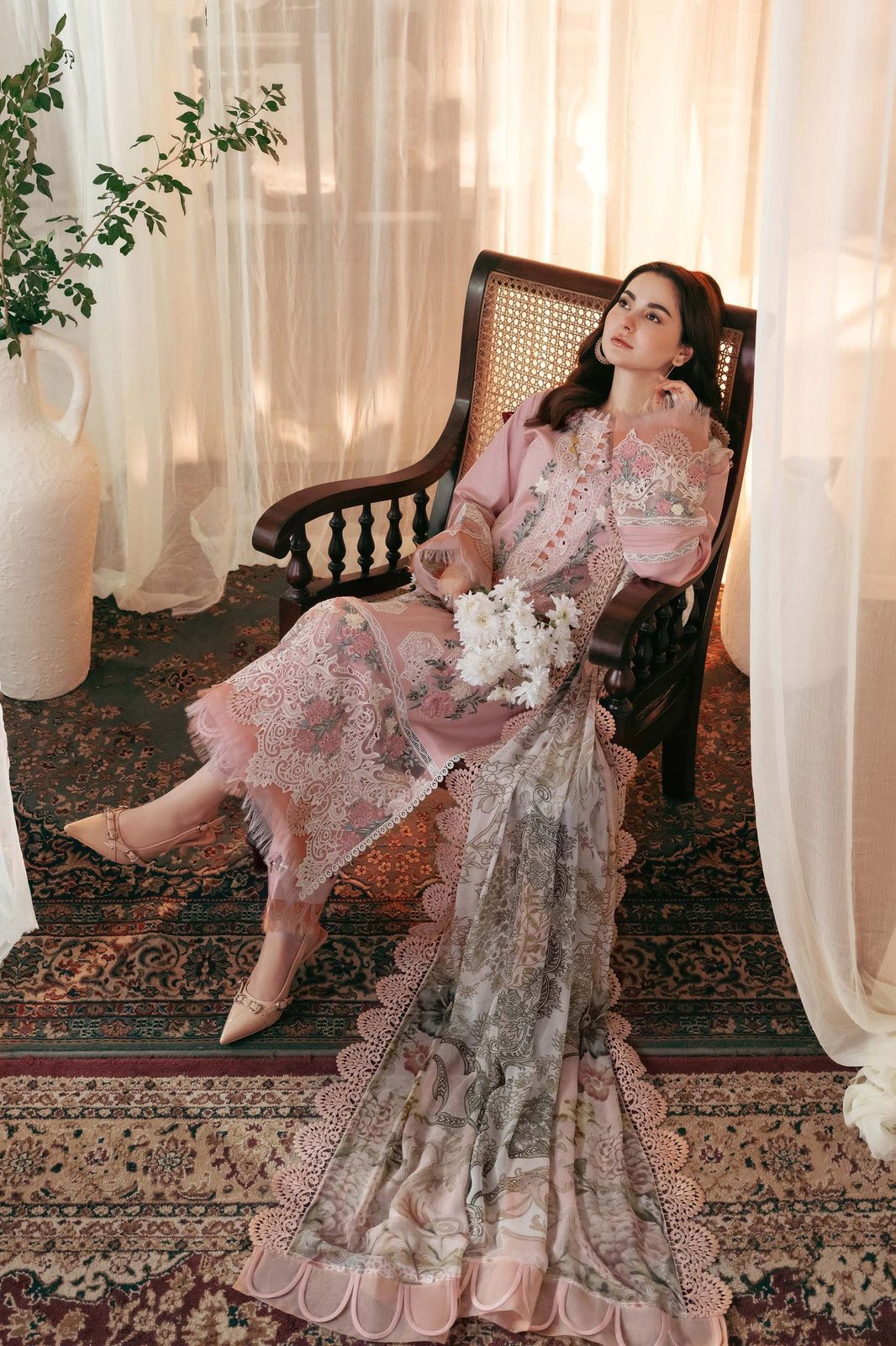 Jade X Hania Amir Wz-457 Luxury Pure Lawn Embroidered Eid Collection 2025