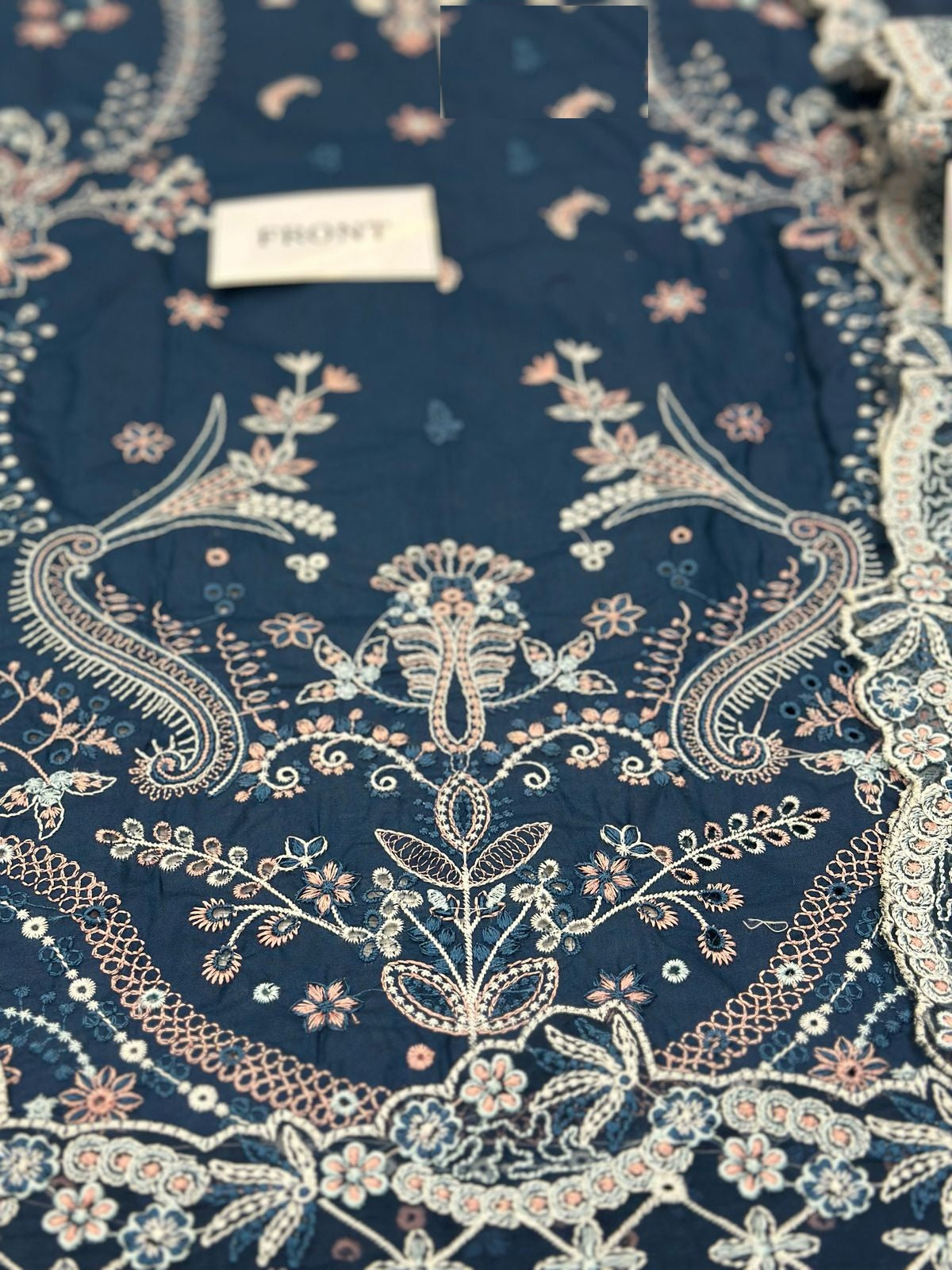 Qalamkar Wz-1185 Luxury Pure Lawn Embroidered WIth SIlk Duppata Eid Collection 2025