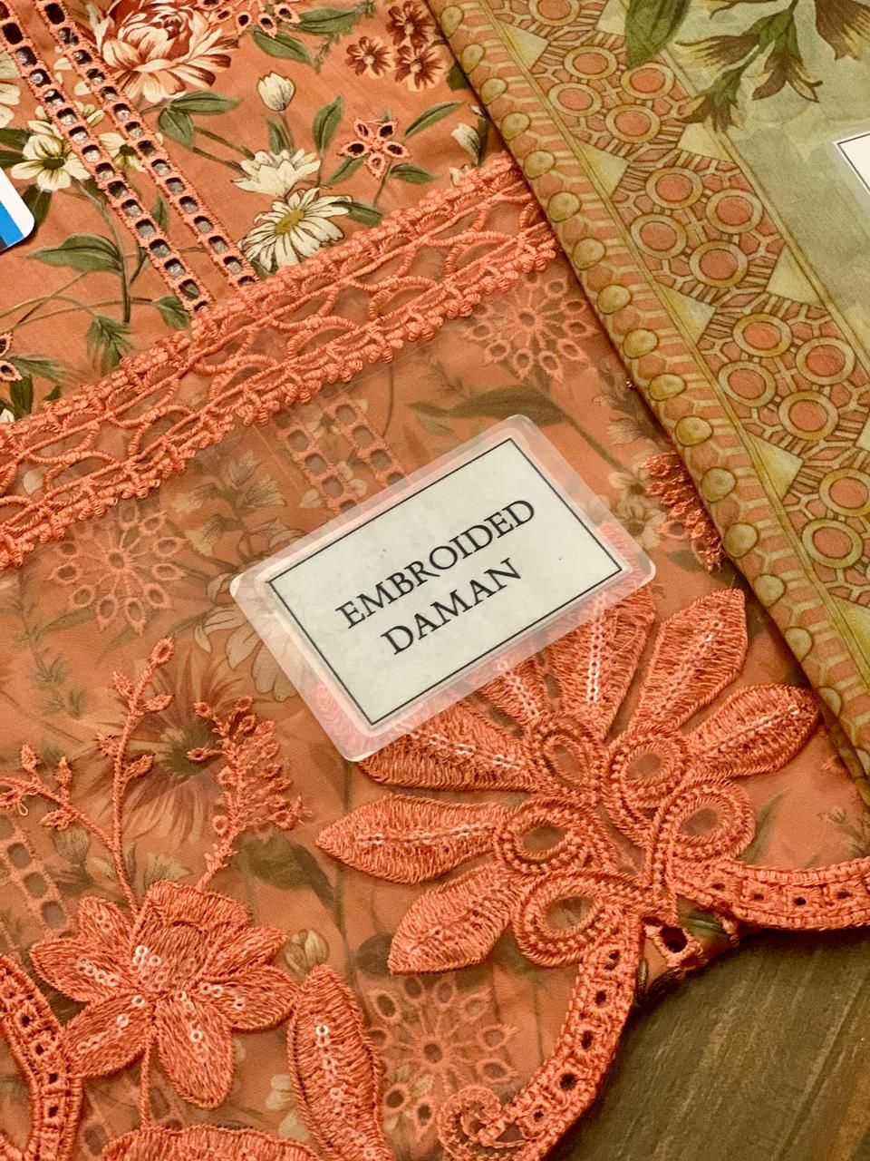 Maria B M Print Wz-250 Luxury Pure Lawn Embroidered Scifflie Eid Collection 2025