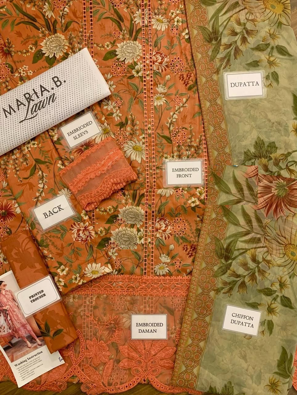 Maria B M Print Wz-250 Luxury Pure Lawn Embroidered Scifflie Eid Collection 2025