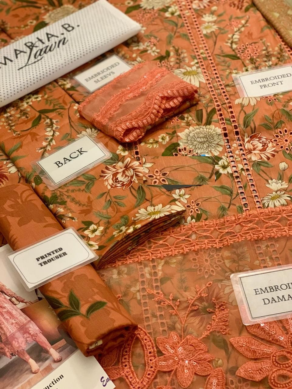 Maria B M Print Wz-250 Luxury Pure Lawn Embroidered Scifflie Eid Collection 2025