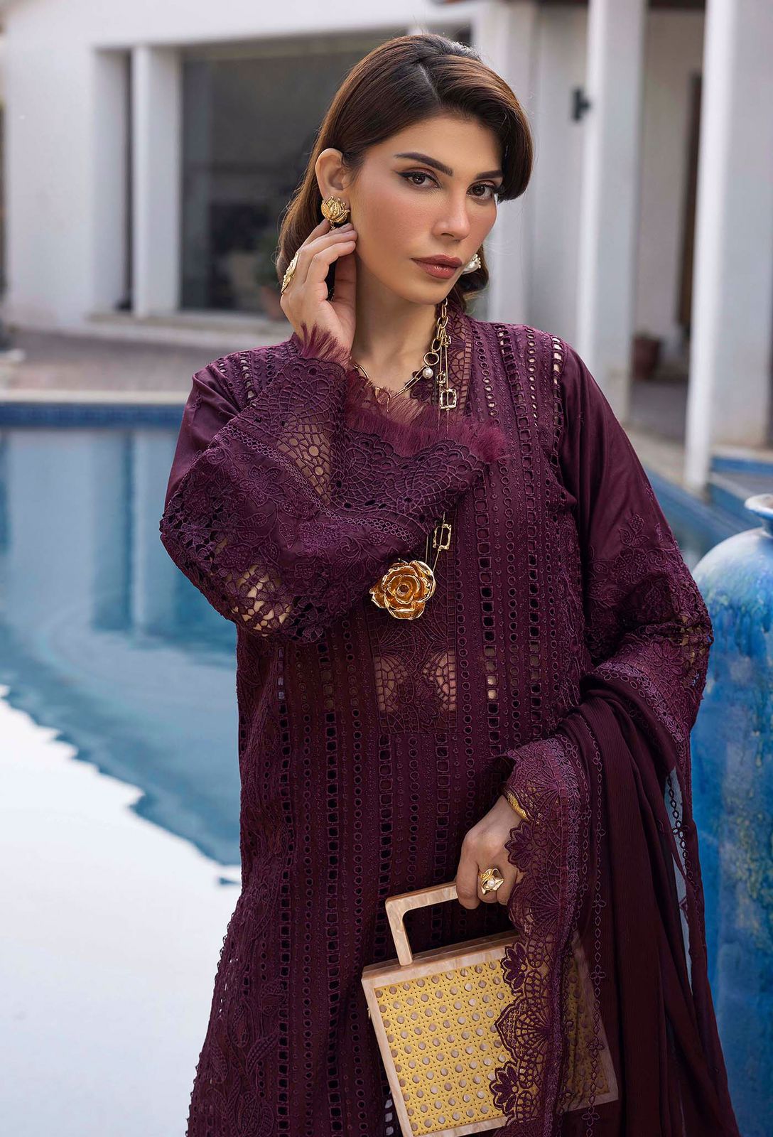 Wearza Wz-508 Luxury Pure Lawn Dress Eid Ul Adha Collection 2025