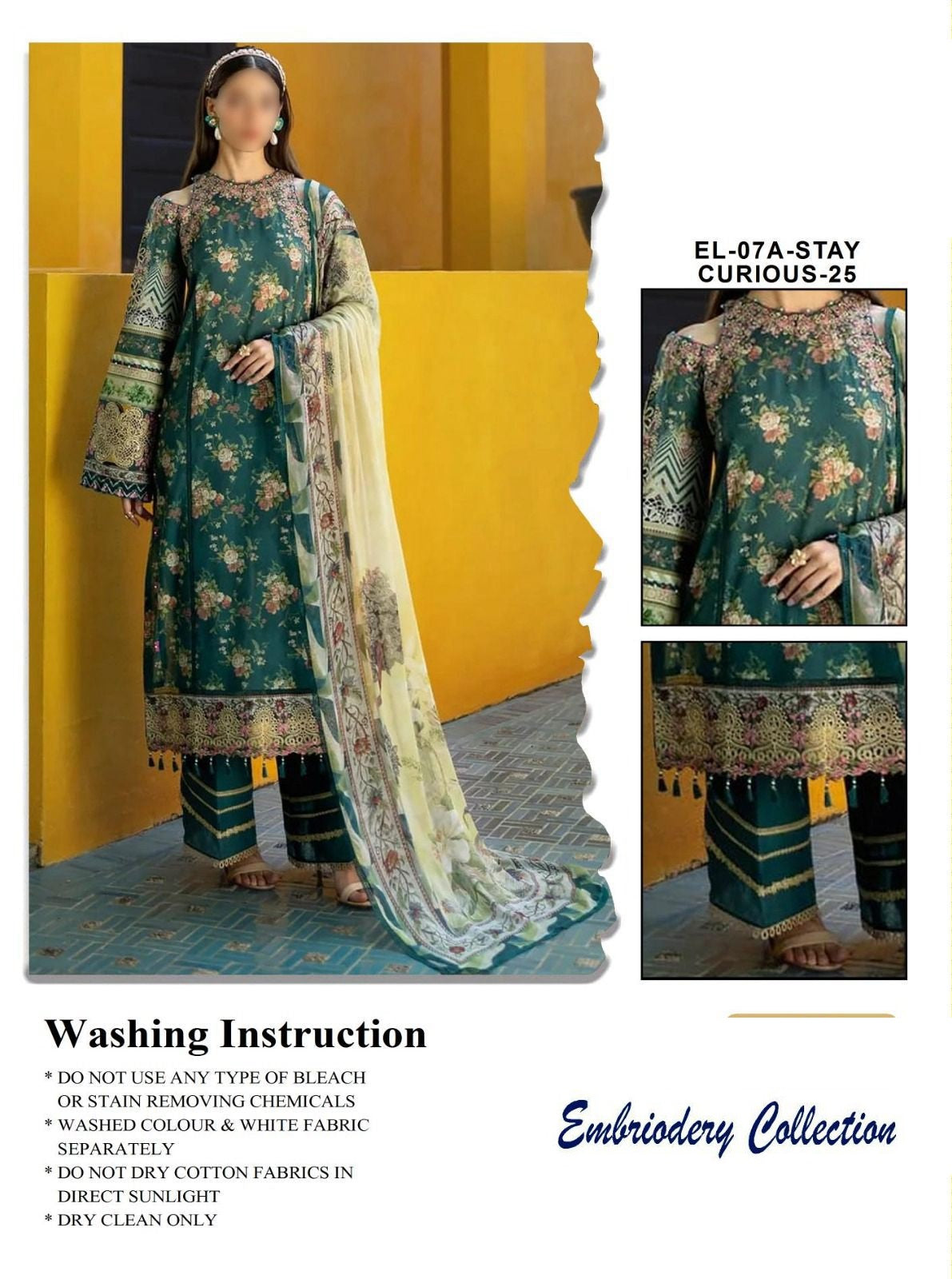 ElAF Signature Wz=763 Premium Pure Lawn Emb Dress 2025