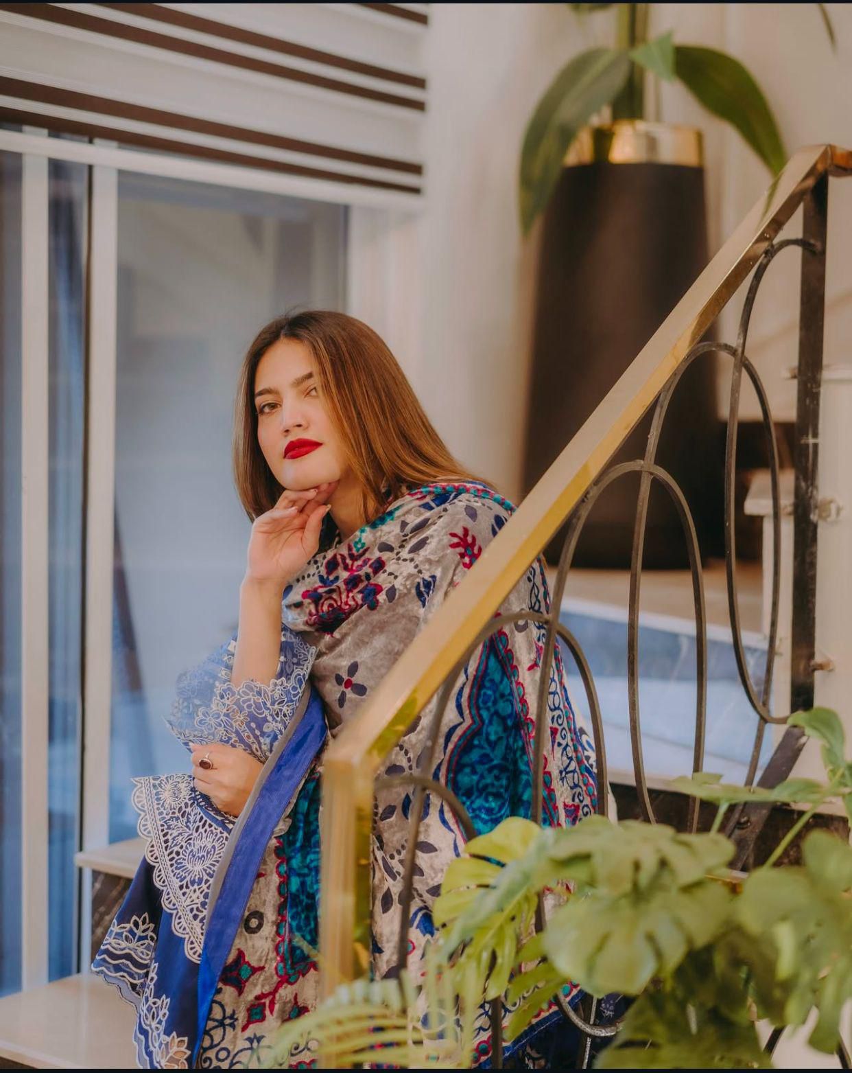 Bin Ilyas Wear By Iqra Kanwal Wz=765 Premium Pure Lawn Emb Dress 2025