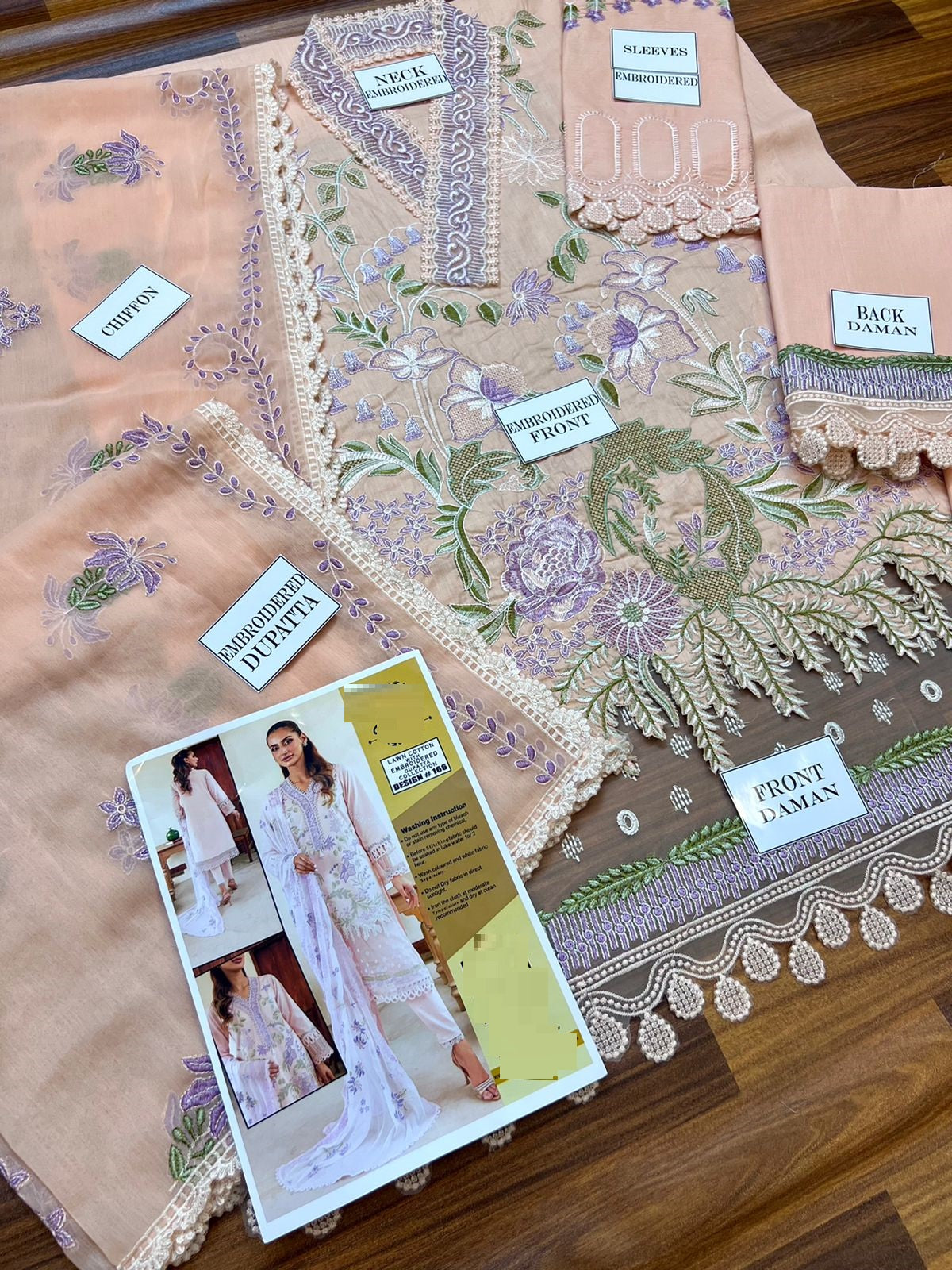 Wearza Wz=766 3 Pcs Premium Pure Lawn Emb Dress 2025