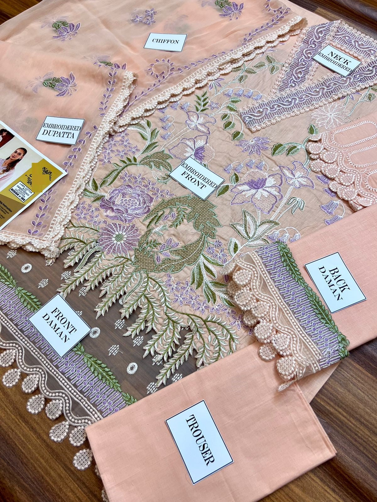 Wearza Wz=766 3 Pcs Premium Pure Lawn Emb Dress 2025