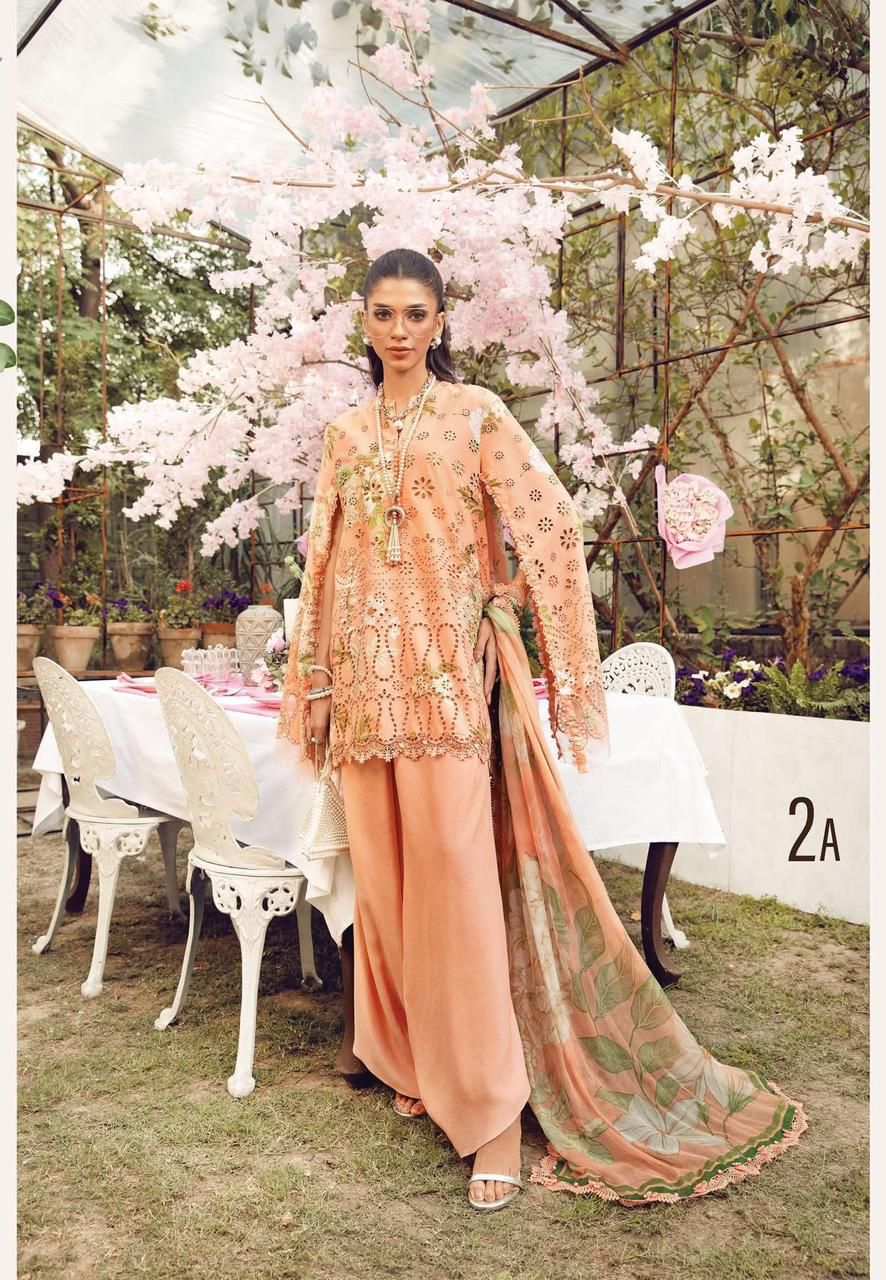 Maria b M Print Wz=773 3 Pcs Premium Pure Lawn With Chiffon Dupatta 2025