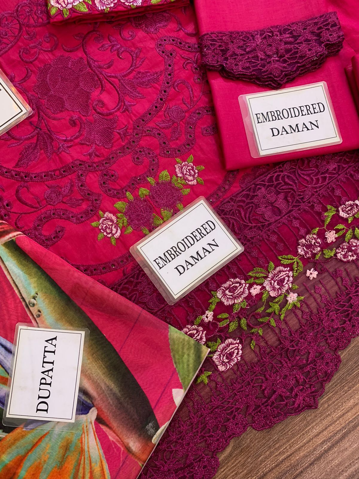 Elaf Wz=010 Premium Pure Lawn Chikankari Emb Dress With Silk Duppata 2025