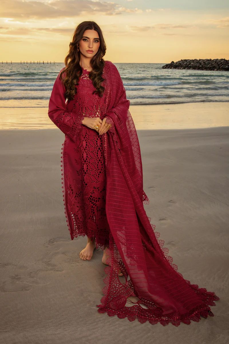 Rang Rasia Wz=011 Premium Pure Lawn Chikankari Emb Dress With Khaadi Net Duppata 2025