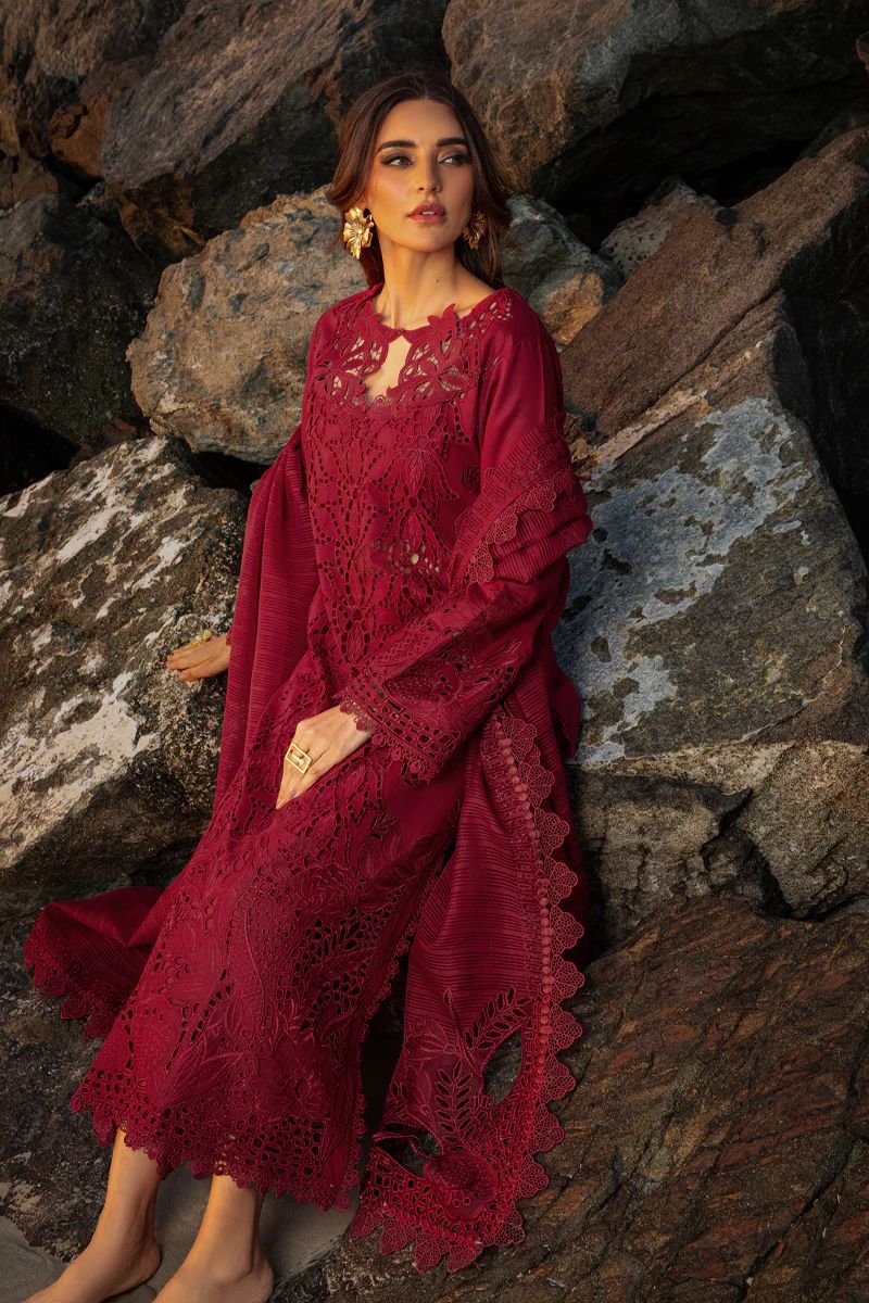 Rang Rasia Wz=011 Premium Pure Lawn Chikankari Emb Dress With Khaadi Net Duppata 2025