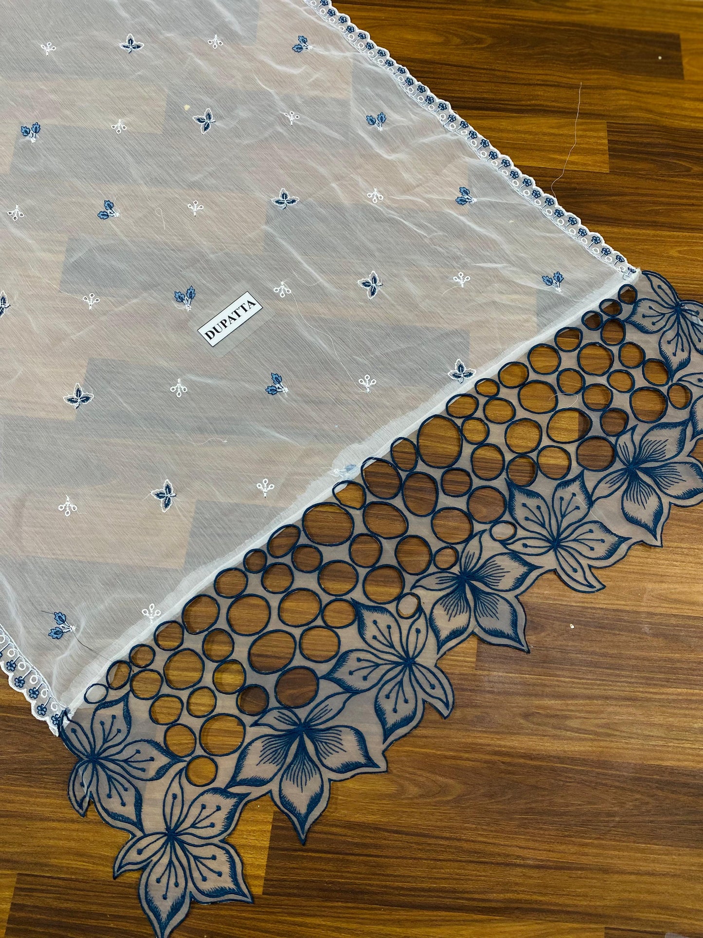 Jazmin Wz=014 Premium Pure Lawn Chikankari Emb Frock With Chiffon Duppata 2025