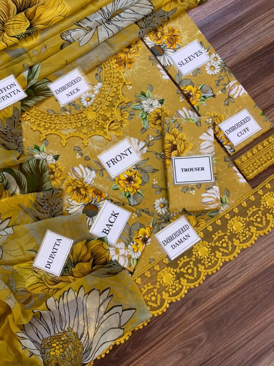 Farasha Wz=017 Premium Pure Lawn Emb With Chiffon Duppata 2025