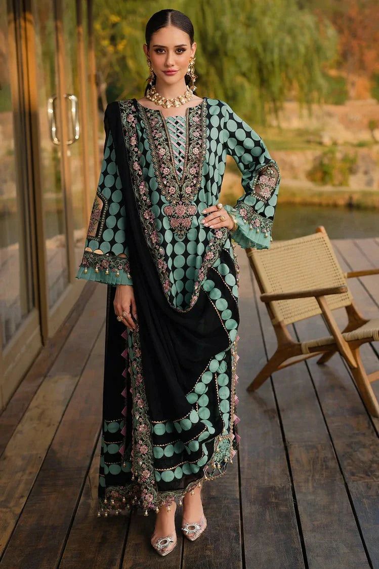 Charizma Wz=876 Pulka Dot Hot Article Premium Pure LAwn With Chiffon Duppata 2025