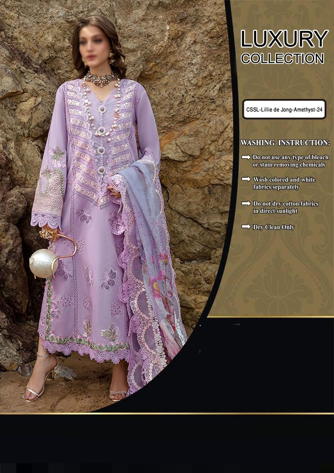 On Sale Crimson CSSL lillie de jong Premium Pure Lawn 2025