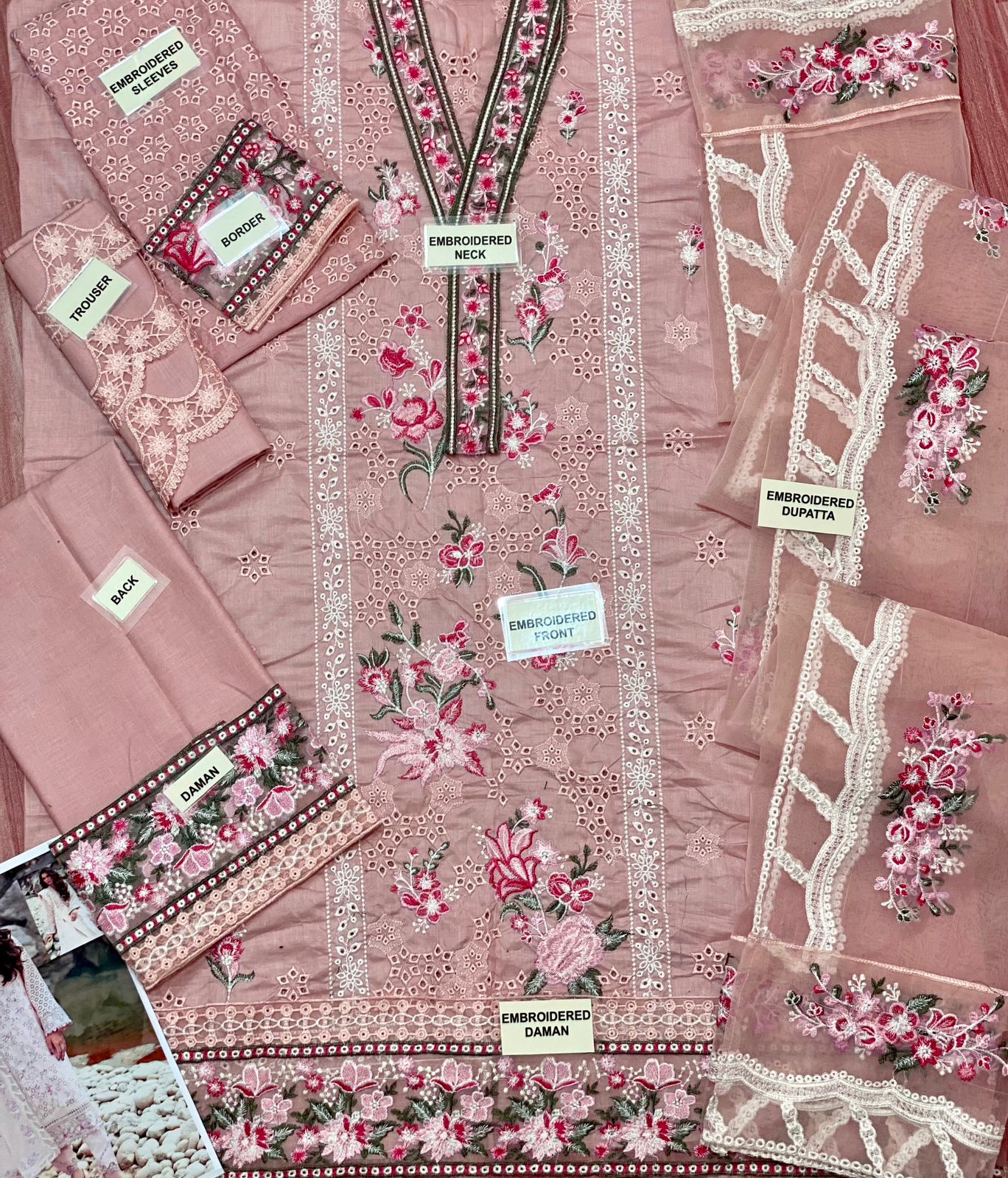 Elan Wz=544 Premium Luxury Lawn Chikankari 2025