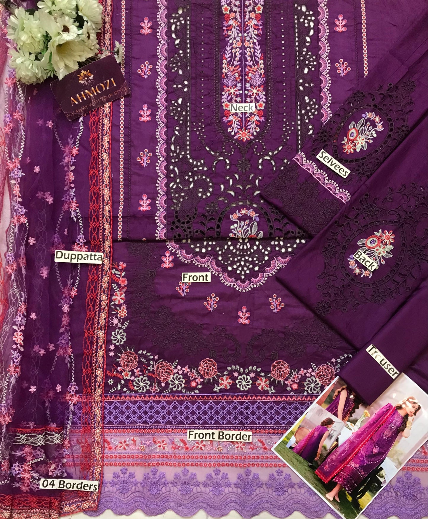 Bin Ilyas Wz=545 New Demanding Design Premium Luxury Lawn Chikankari 2025