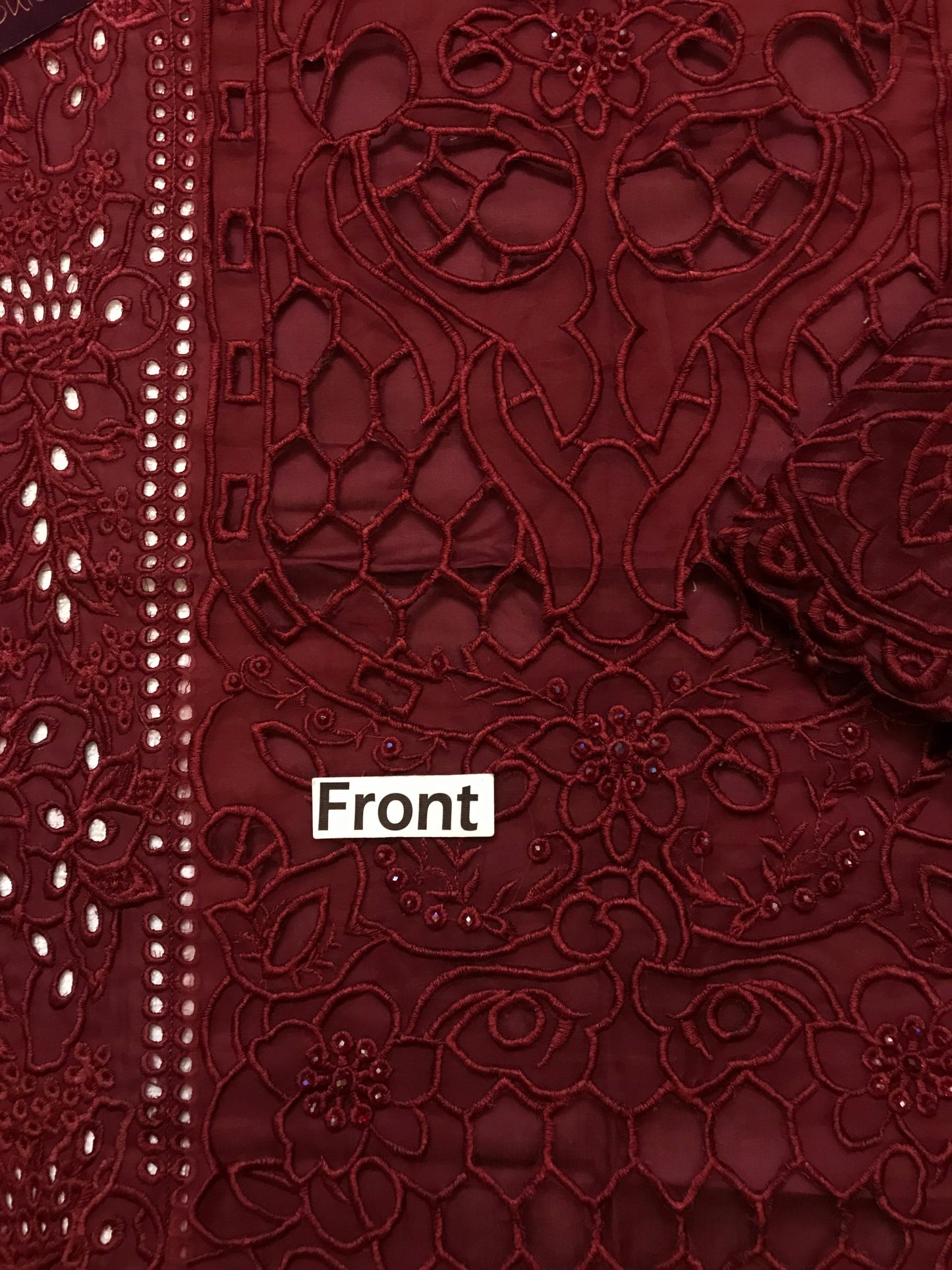 Bin Ilyas Wz-462 Red Beauty Demanding Design Luxury Lawn Chikankari 2025